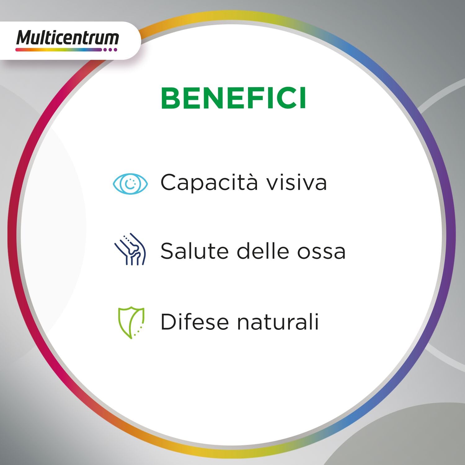 Multicentrum Adulti 50+, Integratore Multivitaminico Completo, 90 Compresse | con Vitamina B e D