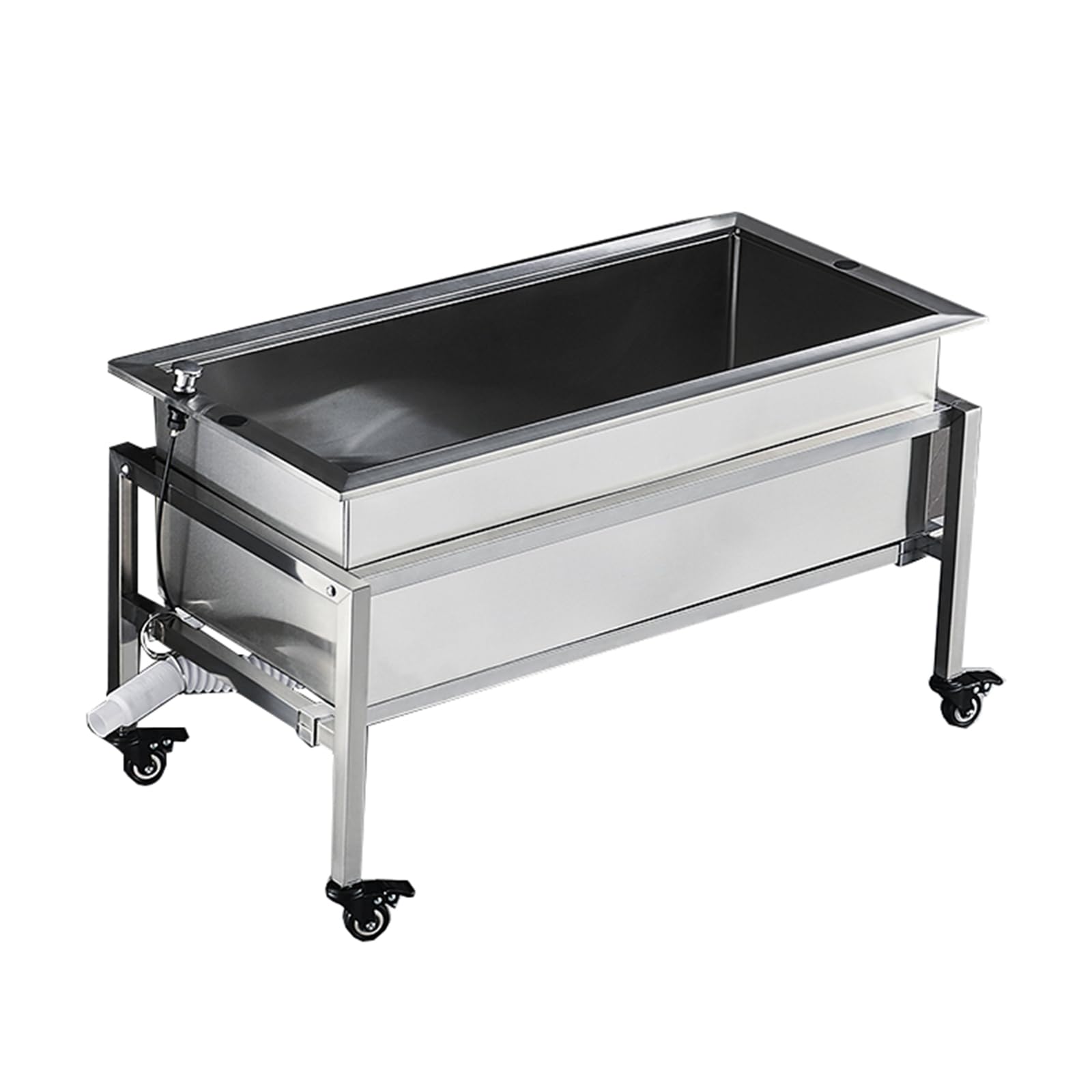 TAXXII Mobile Sink, Stainless Steel Utility Mop Sink with Wheels,Mop Bucket, for Laundry Room, Basement, Or Garage Workshop(93cm/36.6in)