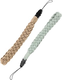 Levemolo 2 Pçs Cabo De Telefone Celular Trançado Mini Corrente Decoração Acessórios Para Celular Celular Pulso Drabcoplex Decoração Do Telefone Corda De Algodão Para Pendurar Corda Para