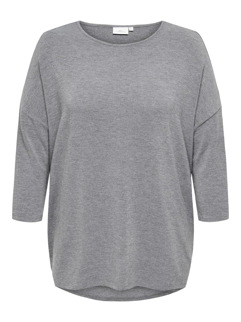 ONLY CARMAKOMA Women's Top, Dark Grey Melange/Detail: Melange, 24 UK/26 UK