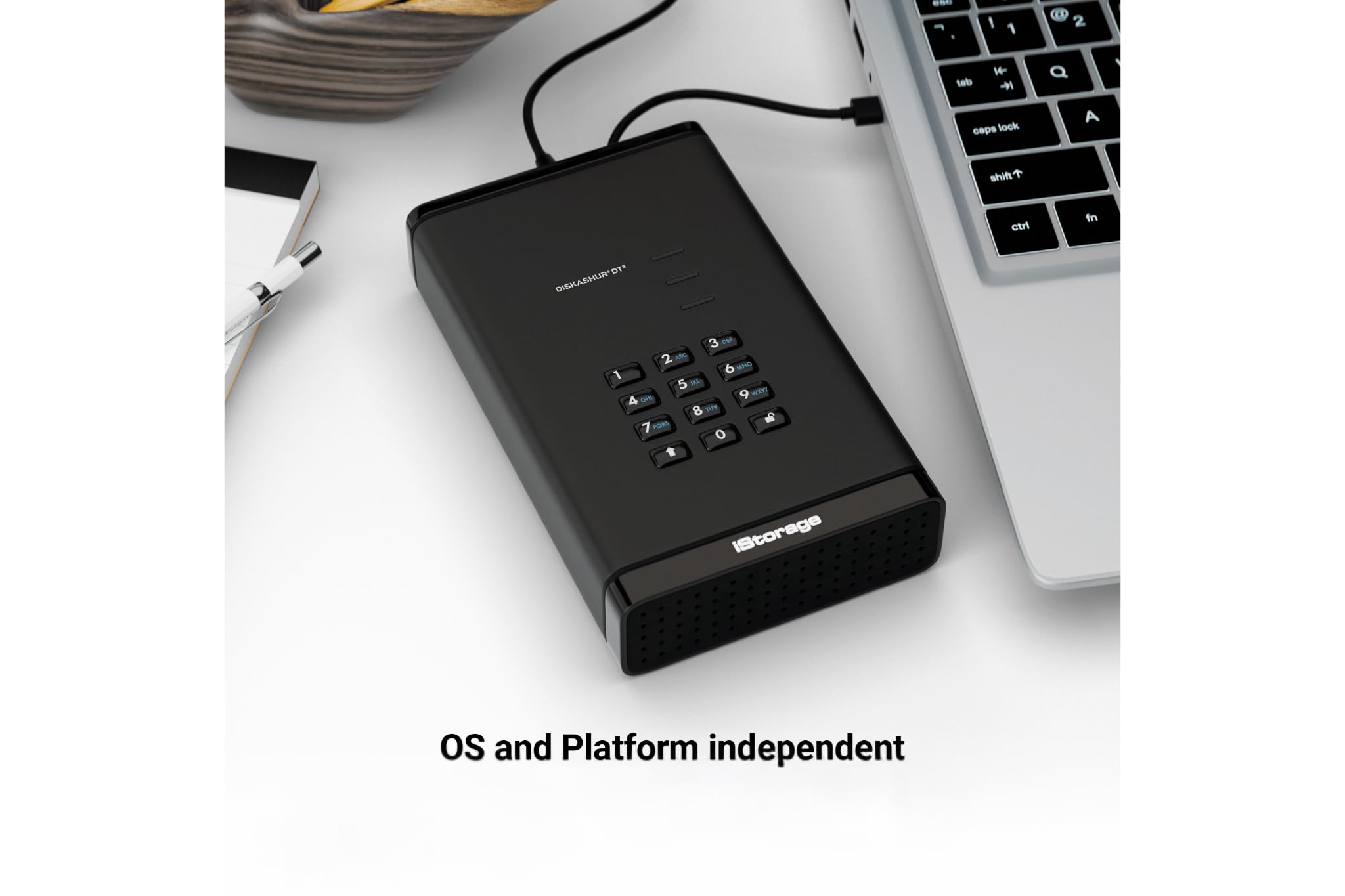 iStorage diskAshur DT3 256-bit 8TB - FIPS Level 3 Zertifiziert - Sicheres verschlüsseltes Desktop-Festplattenlaufwerk - Passwortgeschützt