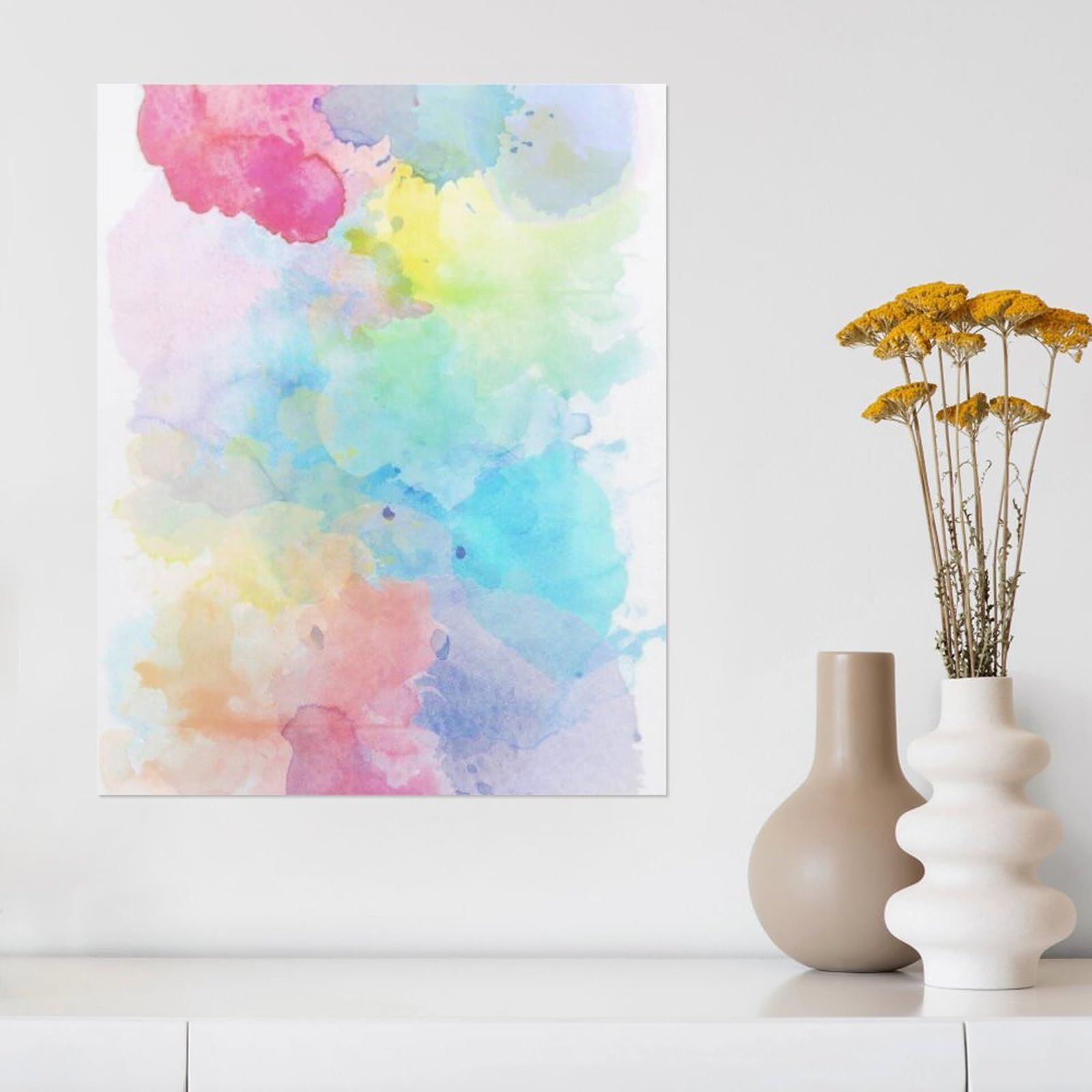 Amazon.co.jp: 絵画 色を混ぜる 水彩画インテリア 絵画 水彩