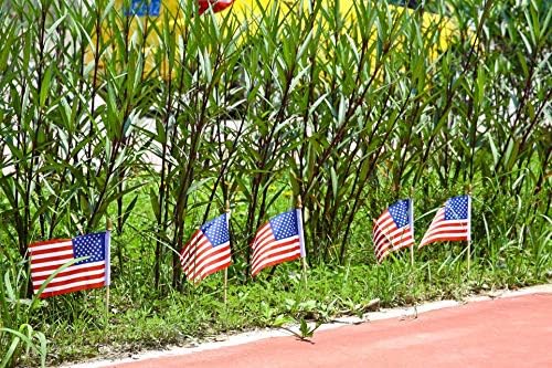 JOYIN 24 Pcs Small American Flags on Stick 4x6 Inch for 4th of July Celebration, Memorial Day decorations, Patriotic Party Supplies, Independence Day Gathering, Veterans Day, Patriotic Party Favors