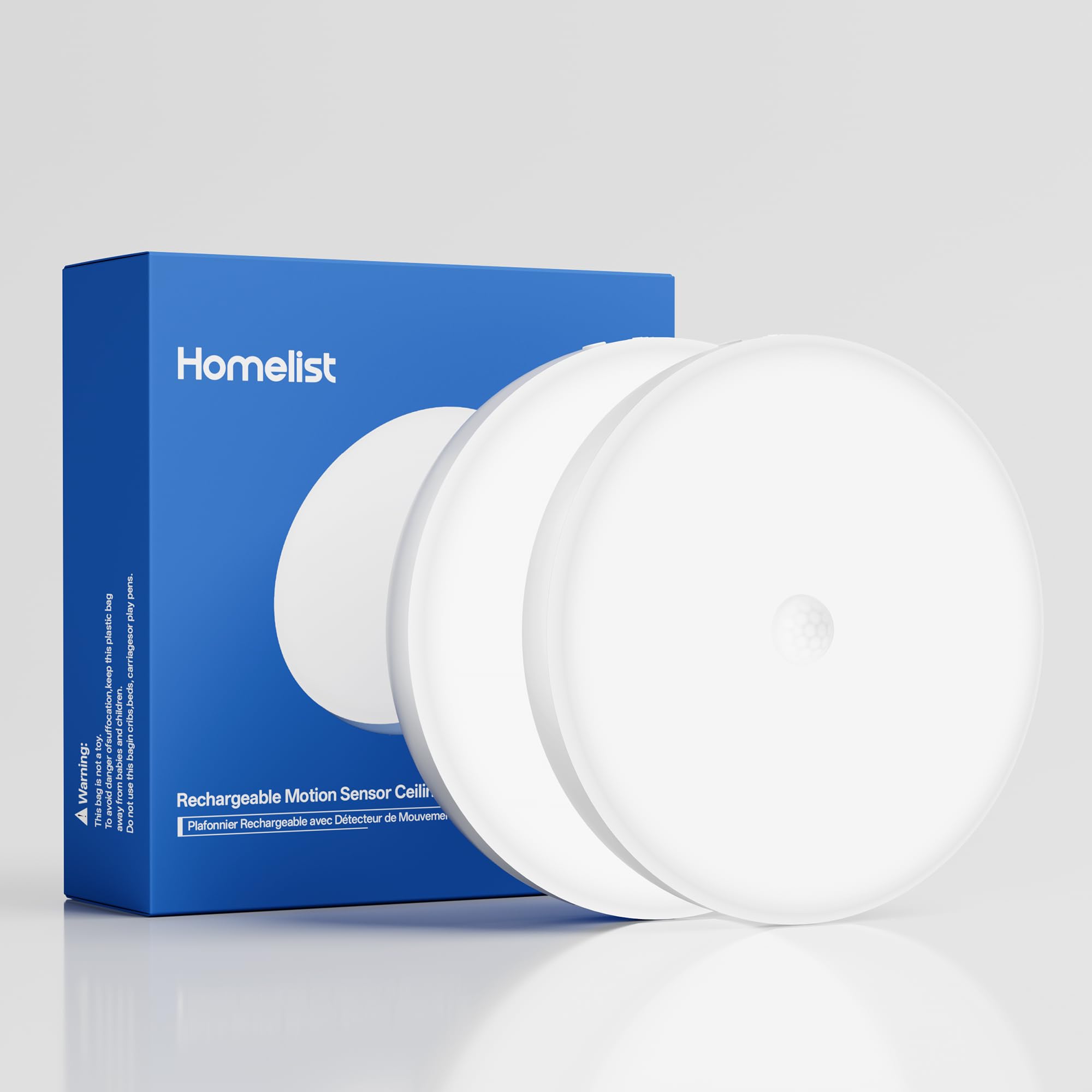 Photo 1 of Homelist 12000mAh Rechargeable Ceiling Light-Wide Lighting Coverage 2PC