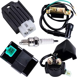 CDI Box Ignition Coil 5 Pin Regulator Rectifier Relay Spark plug For Kazuma Meerkat 50cc Falcon 70cc 90cc 110cc Taotao Roketa Coolster 110CC ATV 3050B X15 X 18 R Nitro X19 SSR Pocket Bike