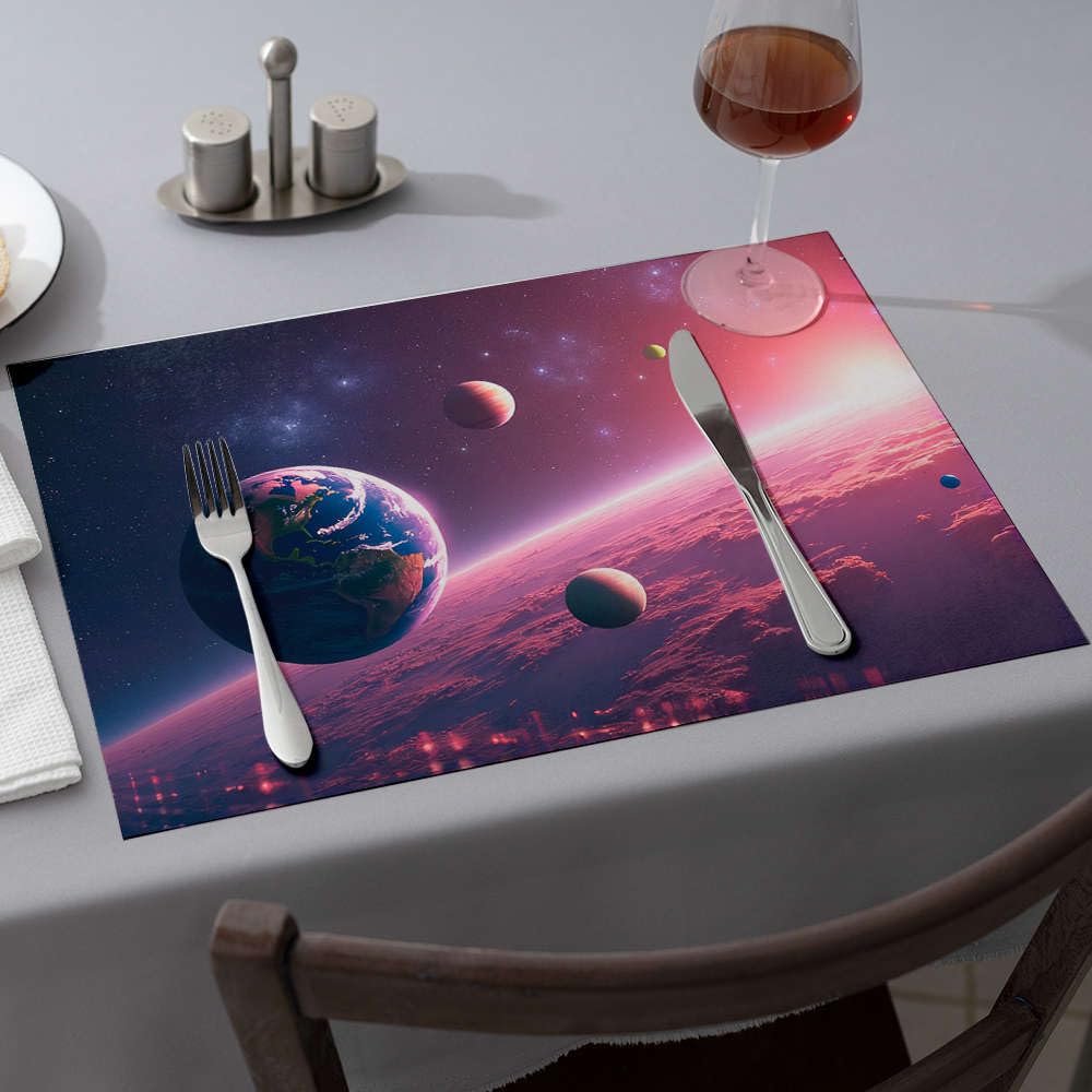 Sets de table de Pâques antidérapants et lot de 6 nappes occidentales résistantes