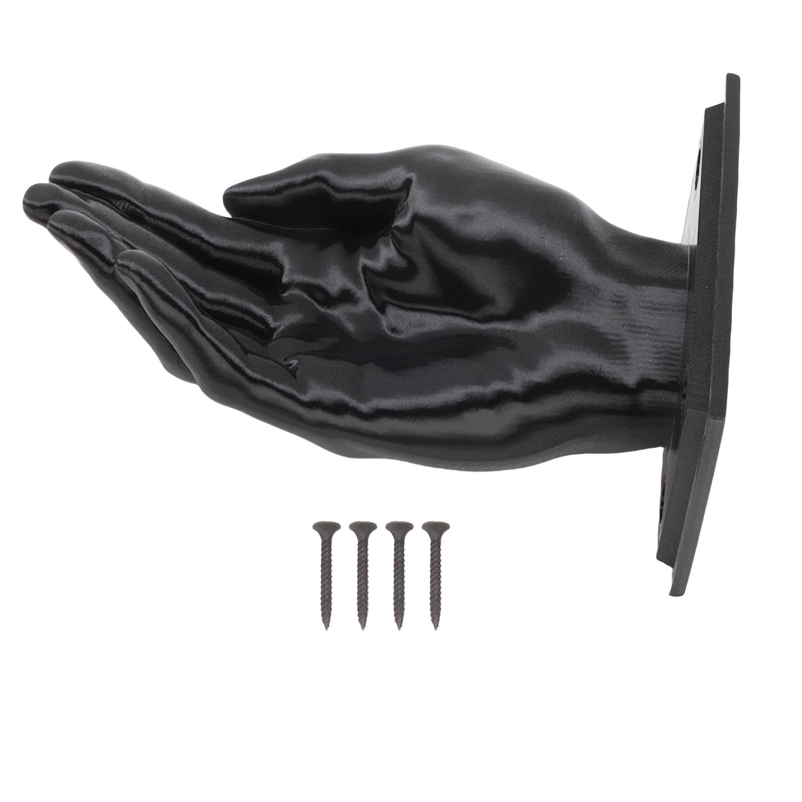 Ejoyous Appendichiavi a Forma di Mano con Materiale PLA resistente. Gancio da Parete Unico per l'ingresso e il bagno. Massimizza lo Spazio Verticale (BLACK)