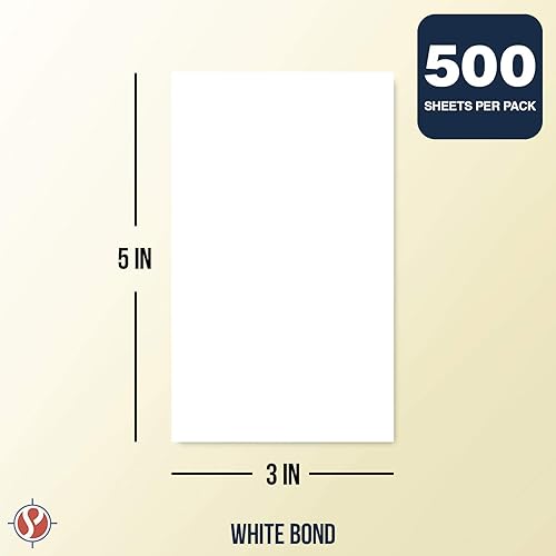 Miniatura 7 de Hojas de notas blancas papel de 20 libras 500 hojas por paquete