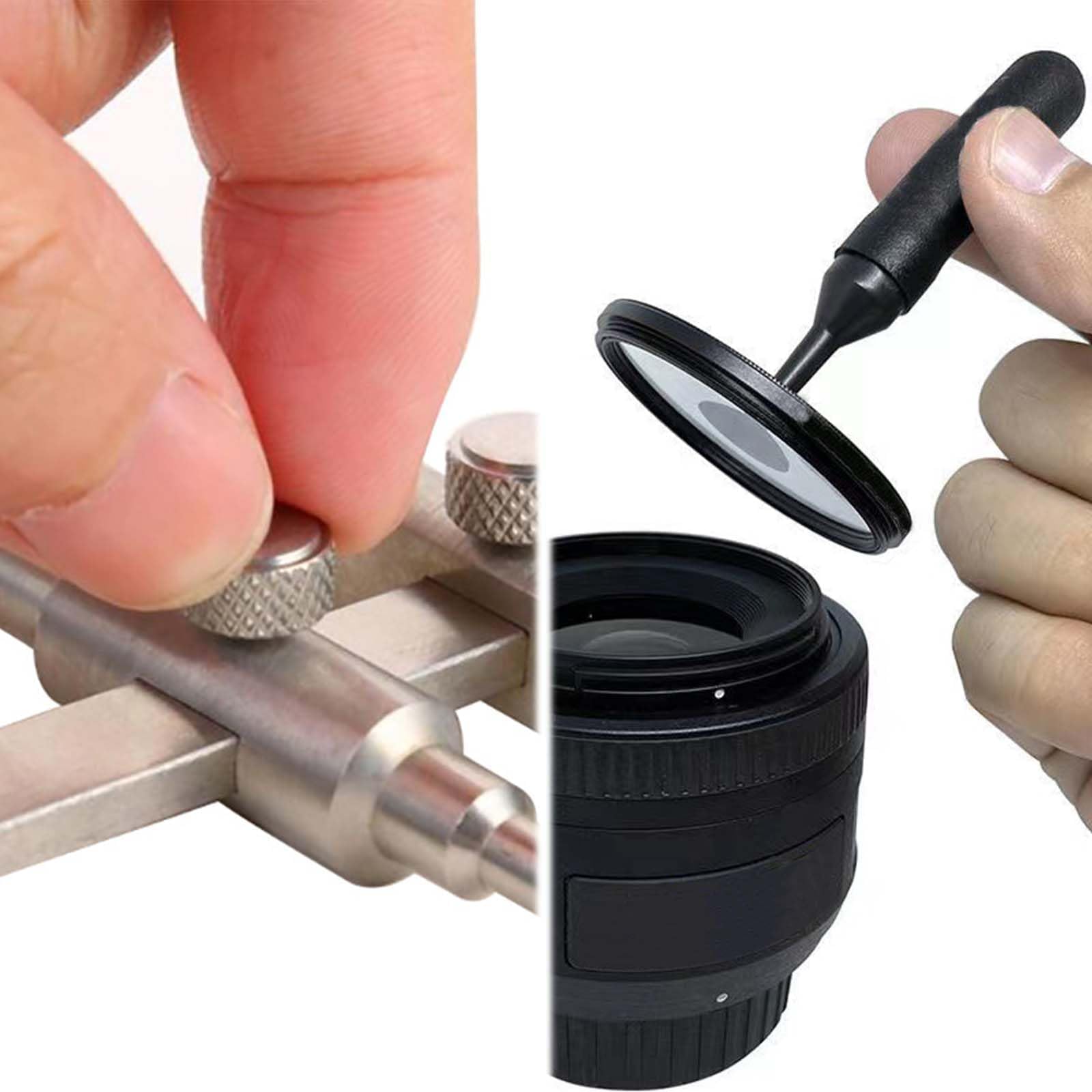 Chiave per obiettivo,Strumento di apertura della fotocamera,Chiave per obiettivo fotocamera,Chiave dell'obiettivo,Con set di ventose per lenti, utilizzato per varie riparazioni di fotocamere, ecc.
