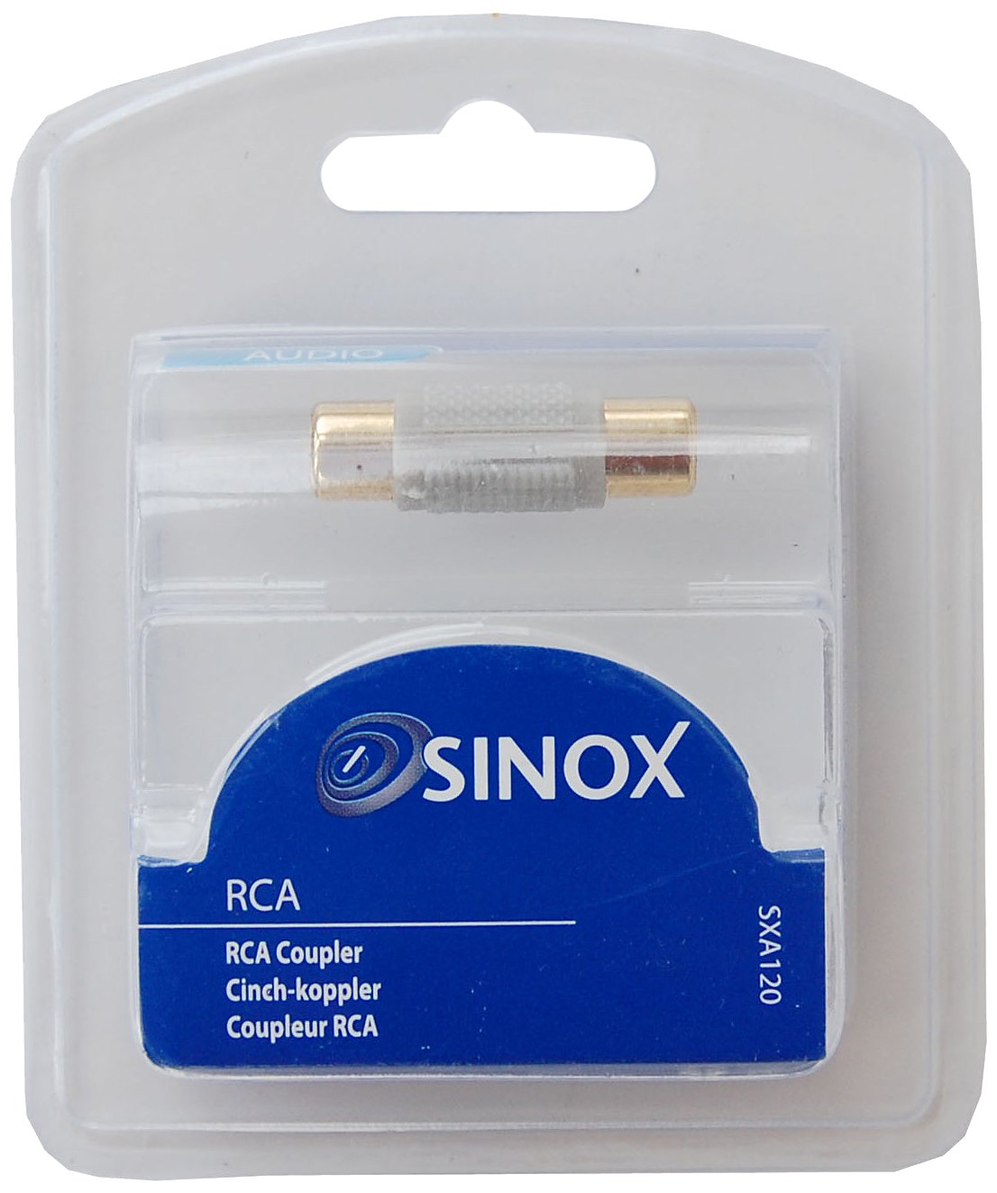 SinoxSXA120 RCA Coupler F/F Silver