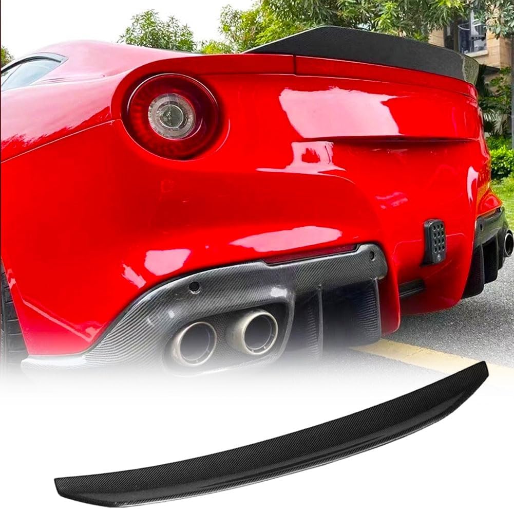Carbon Fiber Rear Trunk Spoiler for Ferrari F12 Berlinetta 2012-2017 Coupe 2-Door Rear Boot Lid Duckbill Highkick Wing Lip Factory Outlet