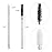 200 Lip Brush and Eyebrow Spoolie, Crystal Disposable Lipstick Applicator, Mascara Wands, Makeup Beauty Tool Kits (Black)