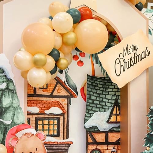 Miniatura 3 de 100 globos retro color albaricoque de 18 pulgadas + 12 pulgadas + 10 pulgadas + 5 pulgadas de látex para fiesta, globos de cumpleaños, globos de