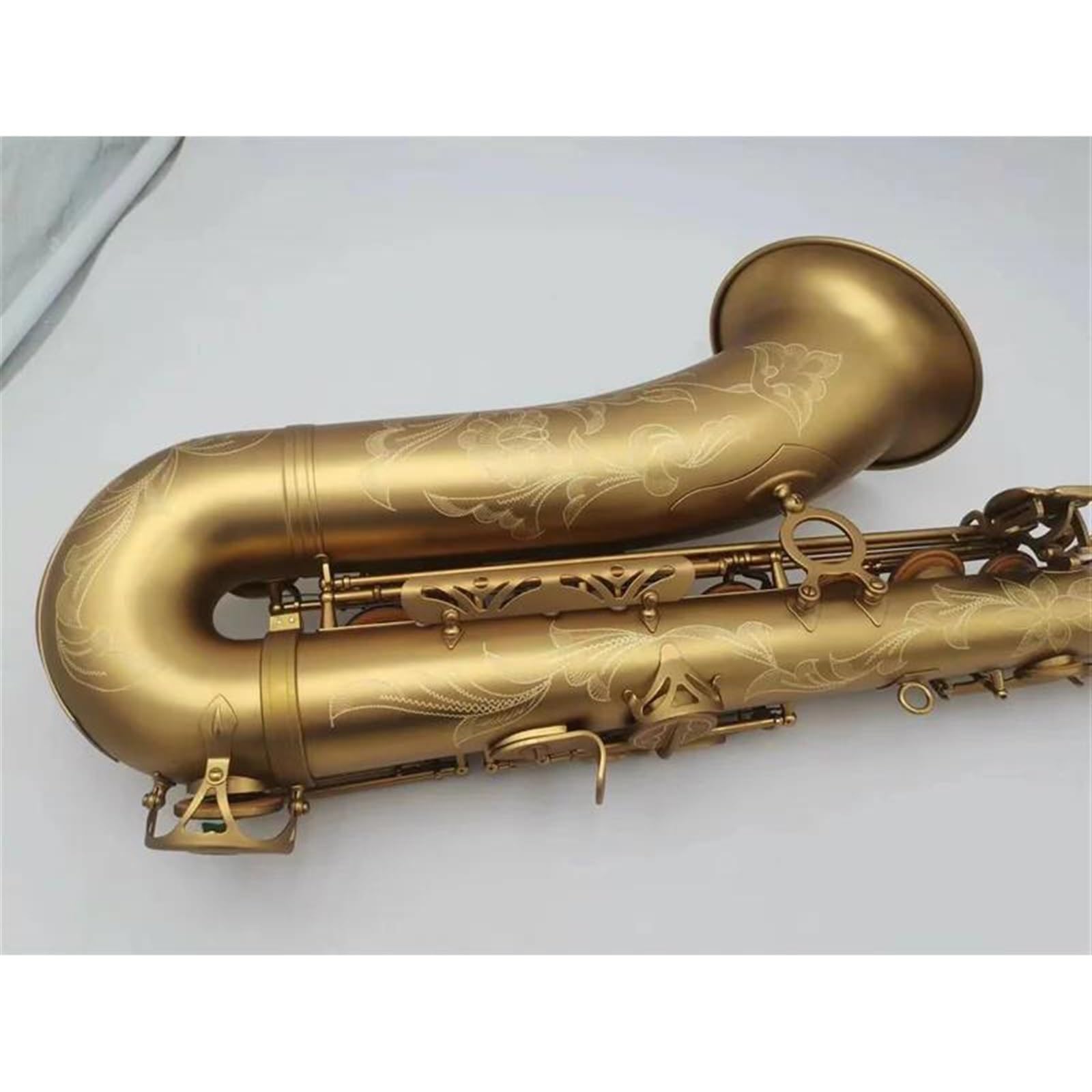 Saksofon tenorowy złoty lakier studencki profesjonalny saksofon tenorowy z ustnikiem na szyję stroikową profesjonalny Saksofon (Color : Cloth bag)