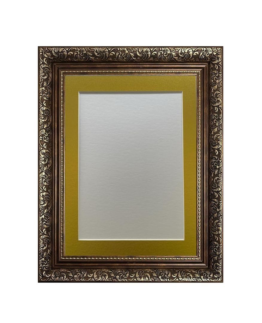 FRAMES BY POST Large Dahlia Bronze Picture Photo Frame with Gold Mount 14 x 8 Image Size 10 x 4 Inch โ image 1