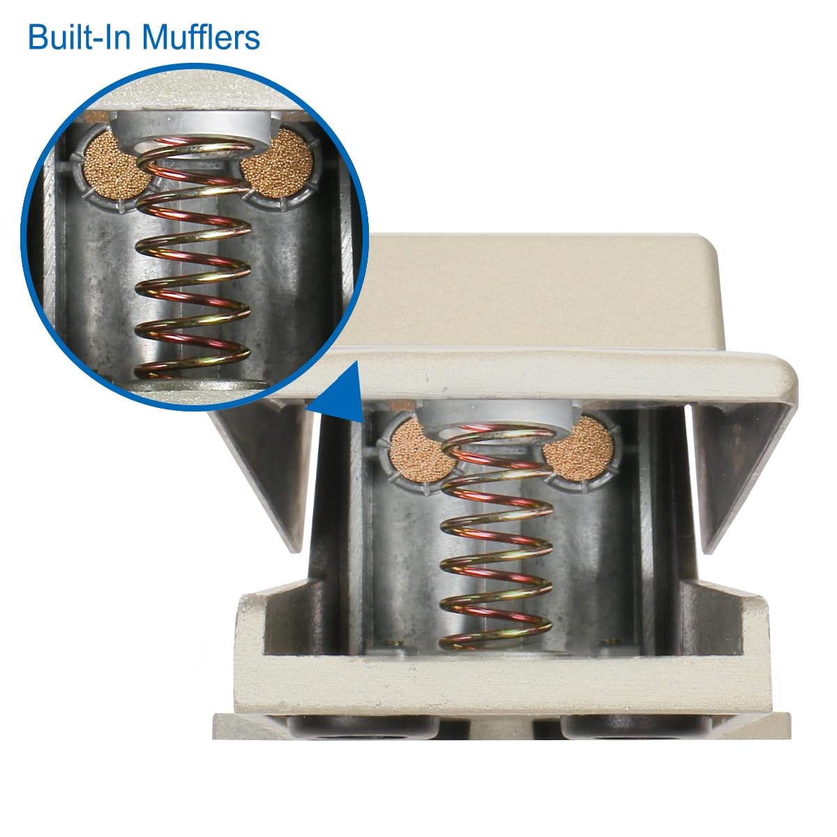 Baomain 5-fach Magnetventil 4V210-08 – 5-Wege-2-Positionen Ventilbank Mit Basis & Schalldämpfern – Für Pneumatische Systeme (110V AC, PT1/4)
