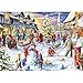 Weihnachtspuzzle, Weihnachtsthema 1000-teiliges Puzzle, Bau Eines Schneemanns An Einem Schneetag, Weihnachtsmann- Und Elchpuzzle, Lustiges Familien-Weihnachtsspiel-Papierpuzzle Für Die Wanddekoration