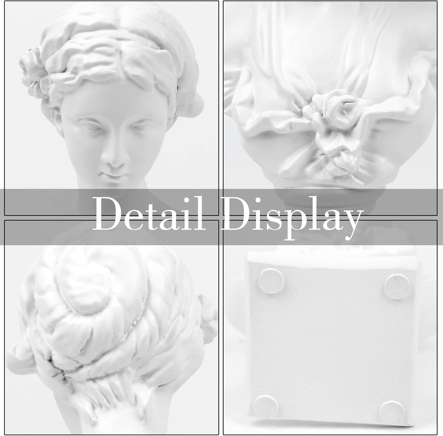 Norrclp Greek Statue of Venus Goddess, Classic Roman Head Bust Greek Mythology Sculpture for Living Room Home Shelf Decor (Venus-8.6in)