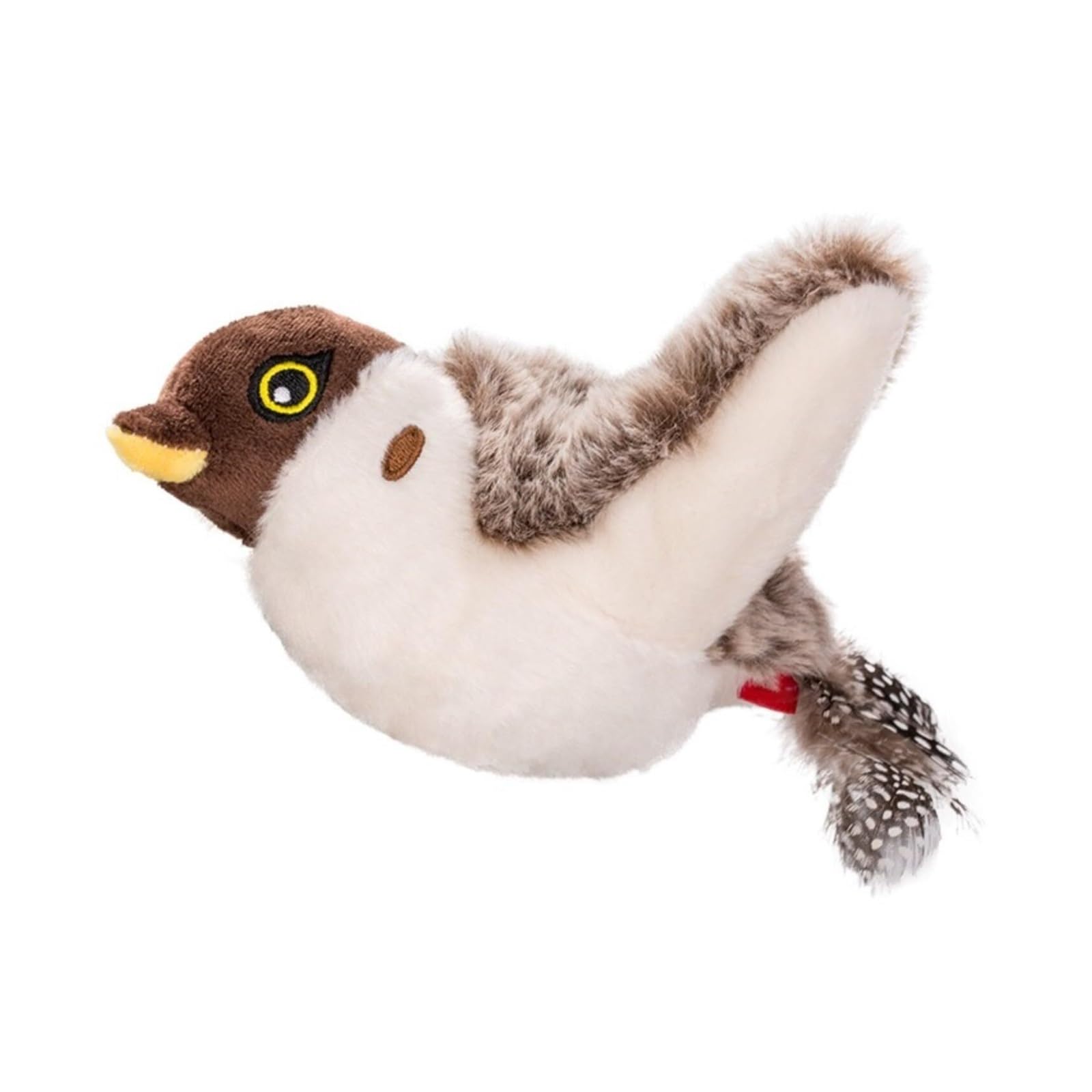 Jouets en peluche pour chats d'intérieur Simulation Moineau électrique Jouet interactif à suspendre avec ailes oscillantes Encourage l'exercice réduit