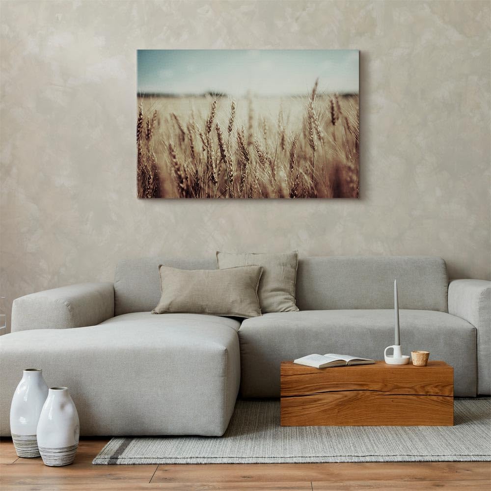 murando - Akustikbild Wiese Landschaft Feld, Schallschutz, Wohnzimmer, Büro