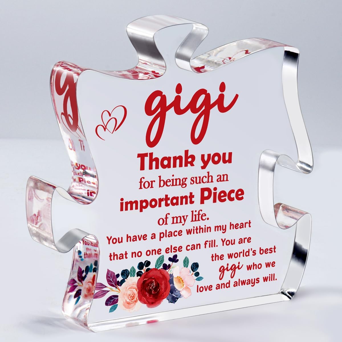 OCCdesignGrandma Gift Best Gigi Ever Gifts Birthday Gifts Gigi First Time Grandma Nana Mimi Glamma Granny Mother's Day Gifts Great Grandma Gifts from Grandchild Acrylic Plaque Desk Signs PU004