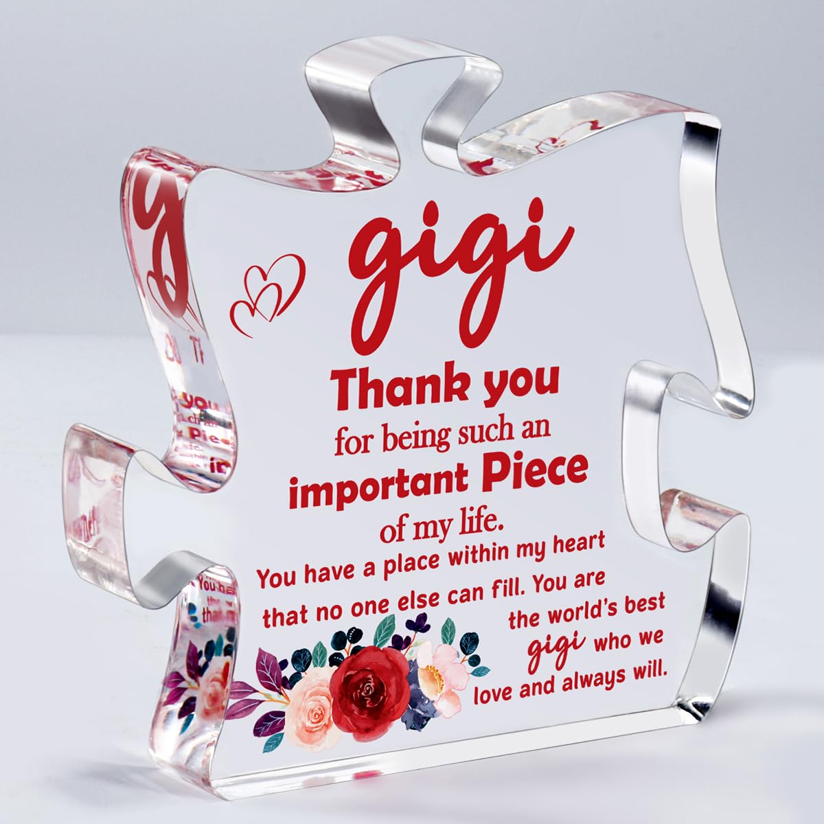 OCCdesignGrandma Gift Best Gigi Ever Gifts Birthday Gifts Gigi First Time Grandma Nana Mimi Glamma Granny Mother's Day Gifts Great Grandma Gifts from Grandchild Acrylic Plaque Desk Signs PU004
