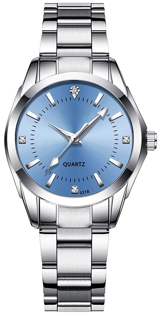 Sponsored Ad - Women Watch Classic Silver Stainless Steel Waterproof Quartz Analog Watch Fashion Ladies Wrist Watches