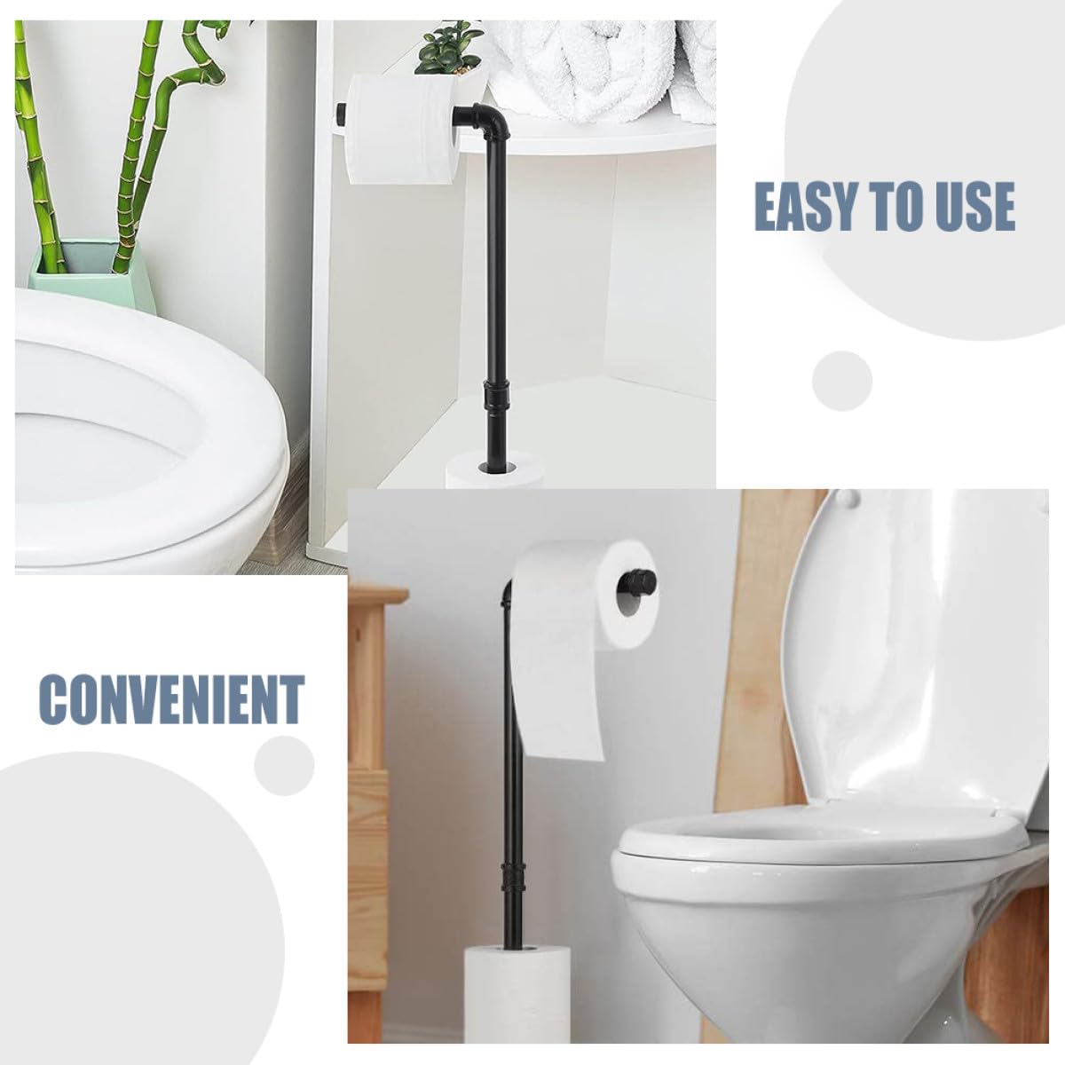 SHINEOFI Porta Rotolo Di Carta Igienica Da Portarotolo Per Tovaglioli e Asciugamani Di Carta Design Compatto e Moderno Per Bagno