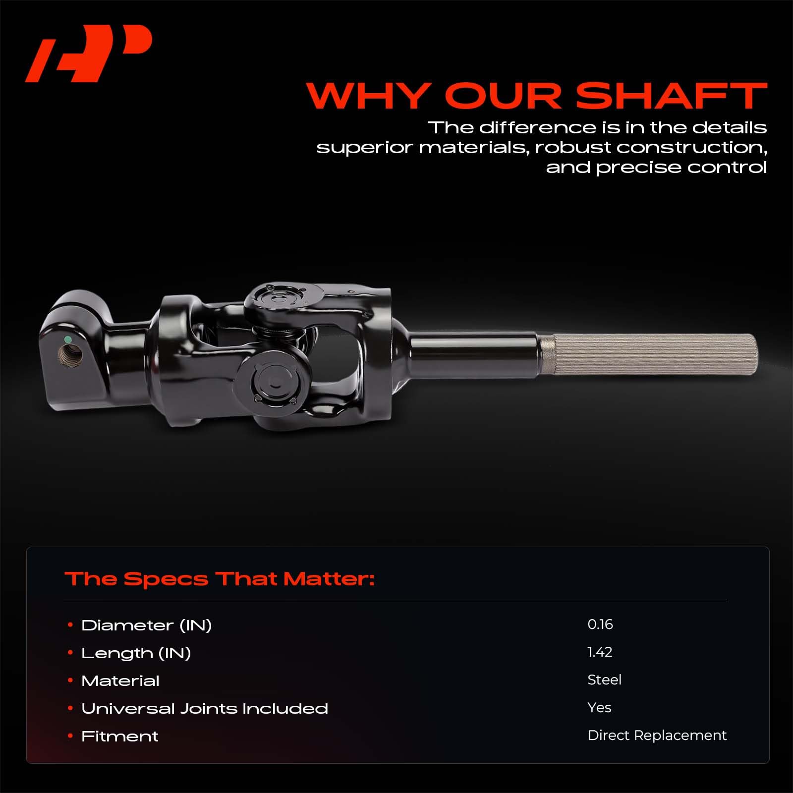 Amazon.com: A-Premium Lower Steering Shaft U-Joint Compatible with