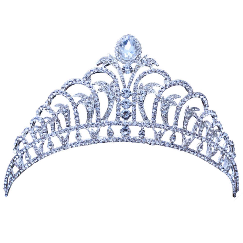 Tiara, stop strasu, biżuteria na głowę, srebrna, dla kobiet, prosta, modna ozdoba na wesele, ozdoba do włosów, w stylu vintage, na imprezę, prezent