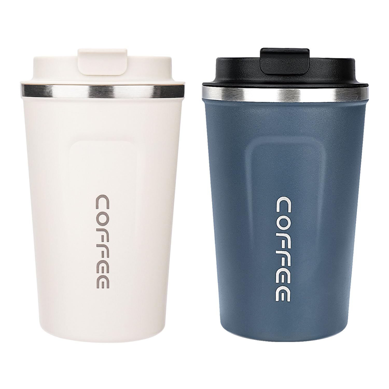 ERBO Kaffeebecher to go, Thermobecher Edelsthal, Auslaufsicher Kaffeetasse Kaffeebecher mit Deckel, Kaffeetasse Thermobecher für Unterwegs Umweltfreundlich