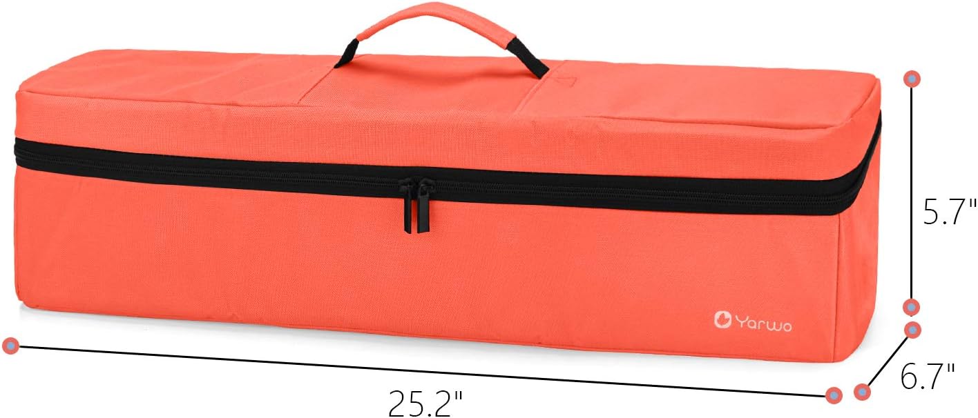 YARWO Carrying Case Compatible for Cricut Maker, Cricut Explore Air (Air2), Travel Tote Bag with Pockets for Craft Accessories and Tool Set, Orange (PATENTED DESIGN)