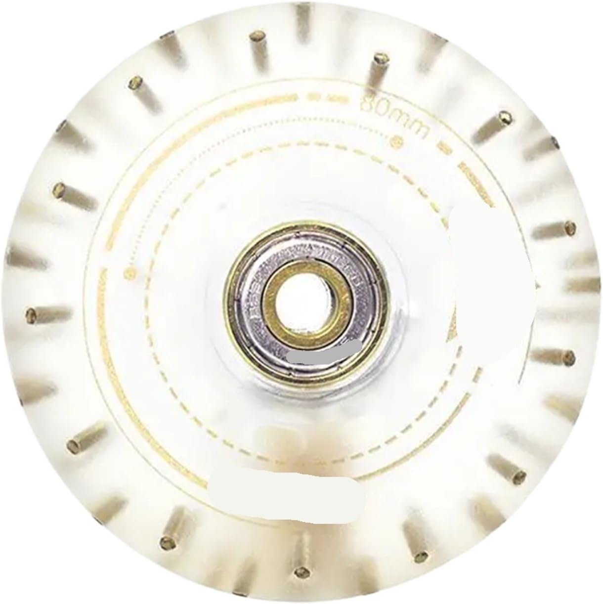 4 Pcs 90A Gilded Roller Skate Wheels, Transparent Polyurethane Solid Wheels with Flint Brake Attachment(52 Flint-72mm)