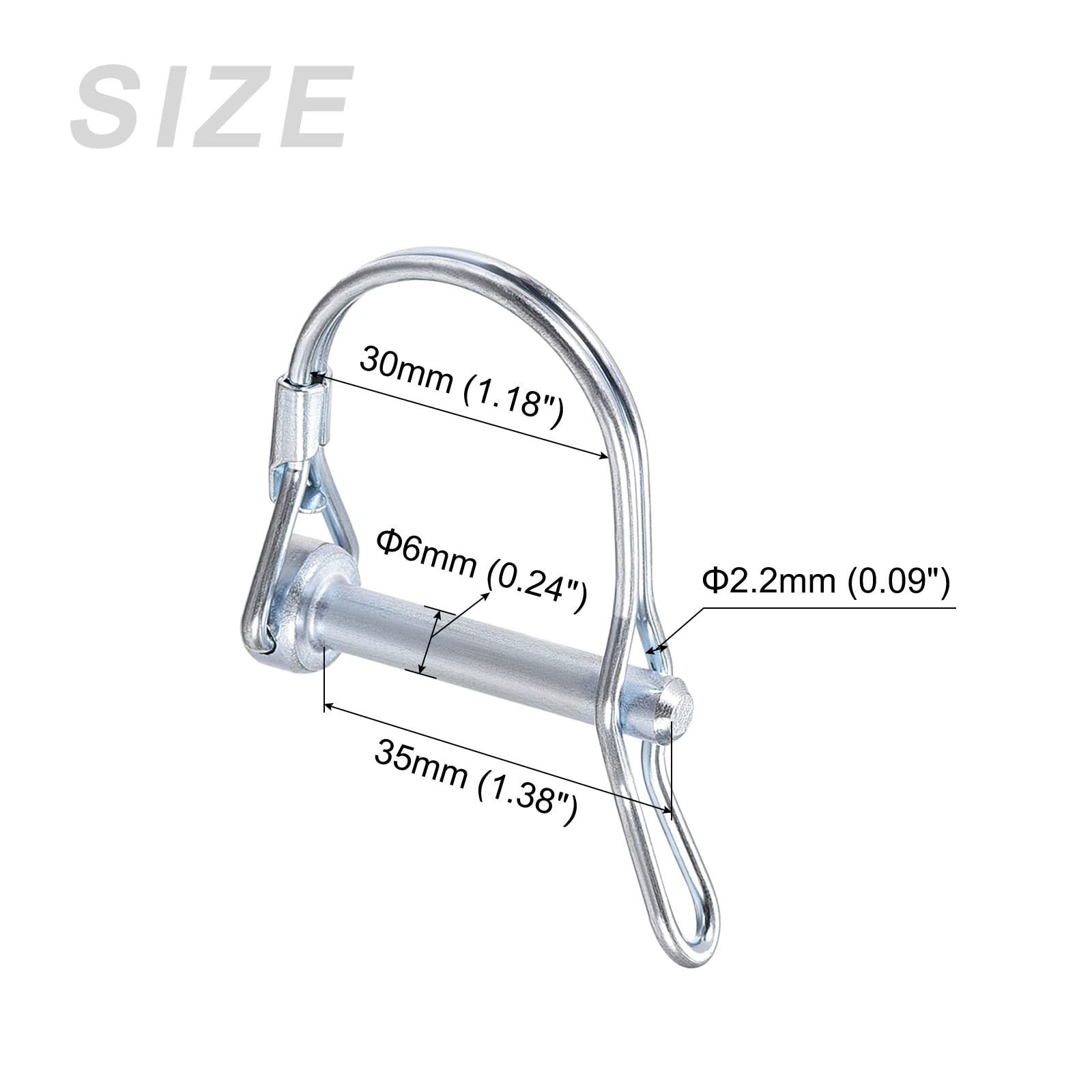 Cotter Pins AFASOES 8pcs Shaft Locking Pin 1/4″ Wire Lock Pin Heavy ...