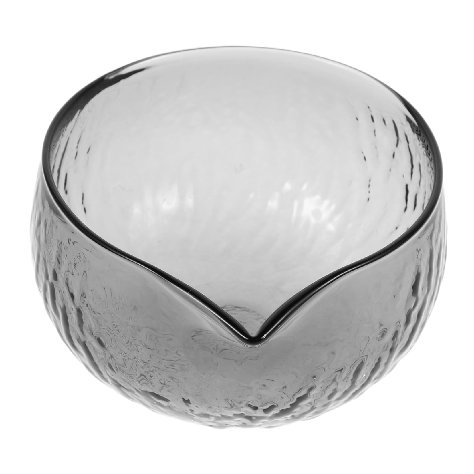 HAKIDZEL Japanese Glass Matcha Bowl with Spout Clear Tea Cup for Traditional Japanese Tea Ceremony Elegant Design for Effortless Pouring Thick Glass Construction