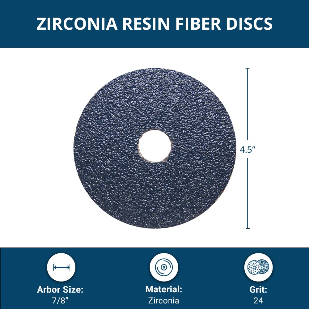 Benchmark Abrasives 4" Sanding Discs - 24 Grit (25 Count) -4
