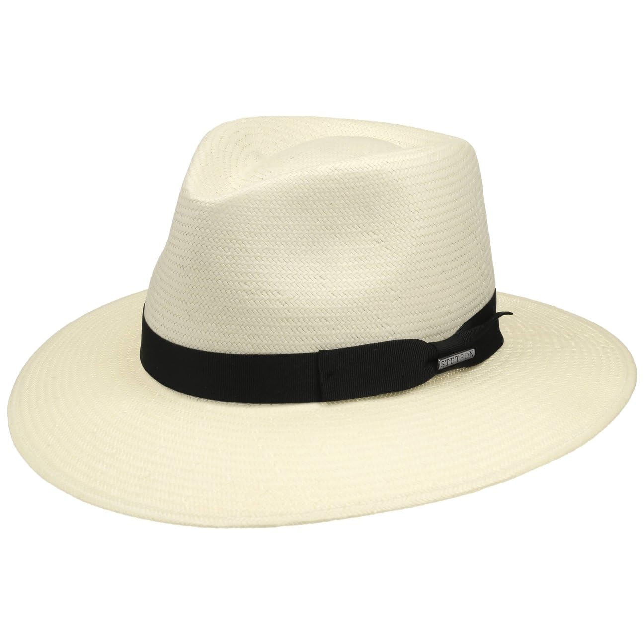 Stetson Sombrero Traveller Tokeen Toyo - Sombrero de Paja Hombre - Sombrero de Caballero 100% Paja Toyo - Primavera/Verano - Sombrero para el Sol