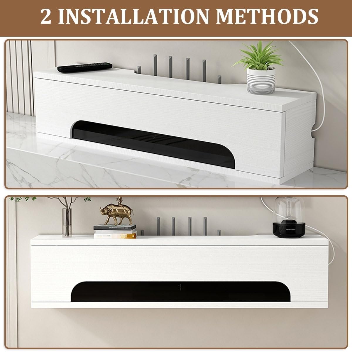 mobile TV Console multimediale moderna a parete con supporto TV galleggiante con spazio for camera da letto, soggiorno con spazio for riporre gli oggetti(Gray,100 * 15 * 21cm)
