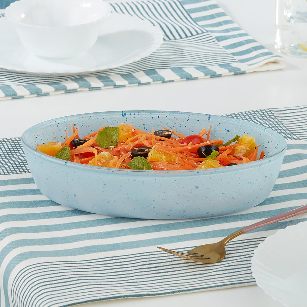 Borosil 700 ml Baking & Serving Oval Shape Dish | Borosilicate Glass Bakeware and Serveware Tray | Microwave, Oven & Dishwasher Safe Bowl | Transparent Container (Transparent) — Amazon image 5