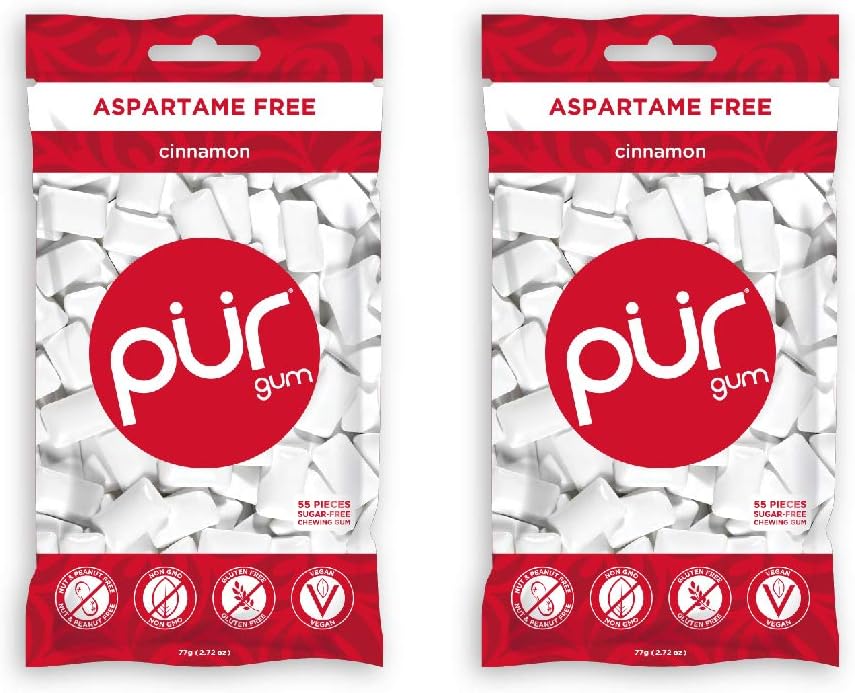 PUR Gum Cinnamon, 55 Count (pack of 2)