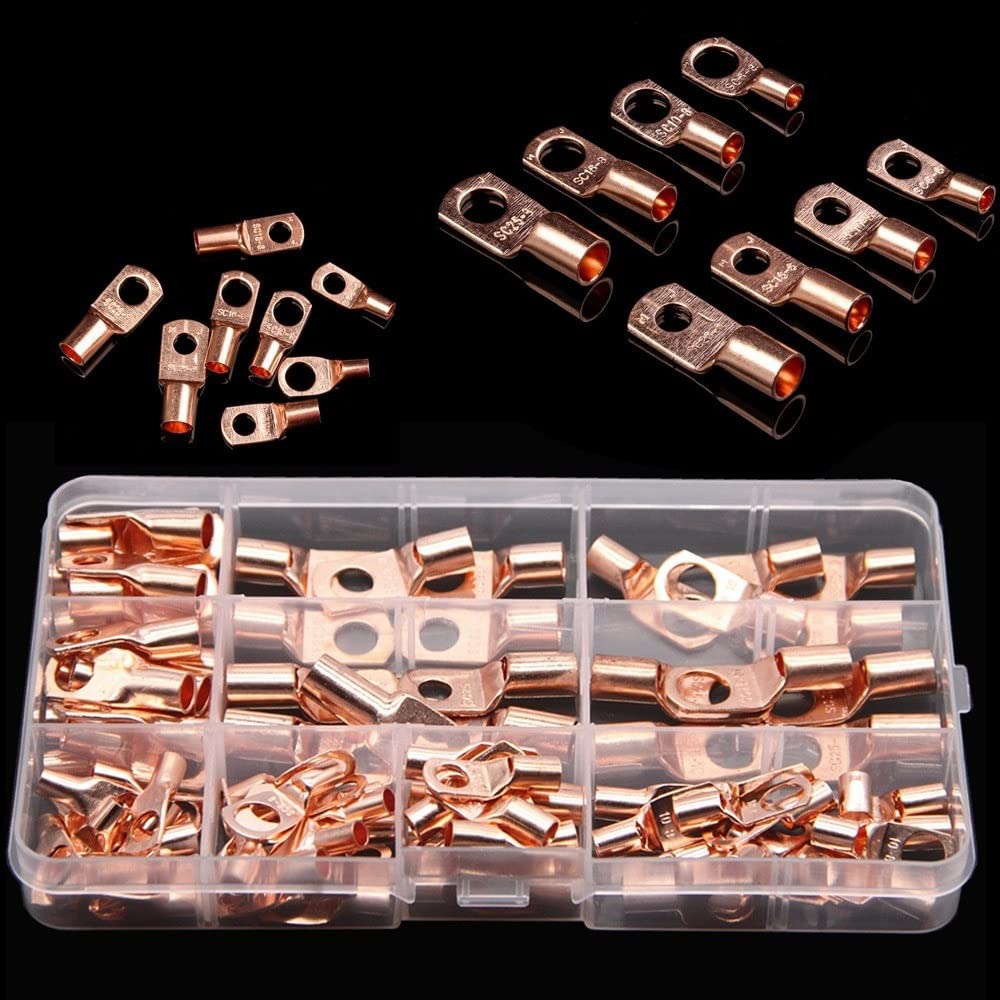 10. 0pcs. Assortimento Terminali saldati a Filo Elettrico SC. Kit di connettori a crimpare a crimpare a Filo di Rame in Rame in Scatola