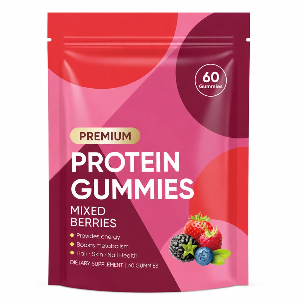 OAKA Suplemento proteico em gomas, 20 g de proteína, 60 gomas