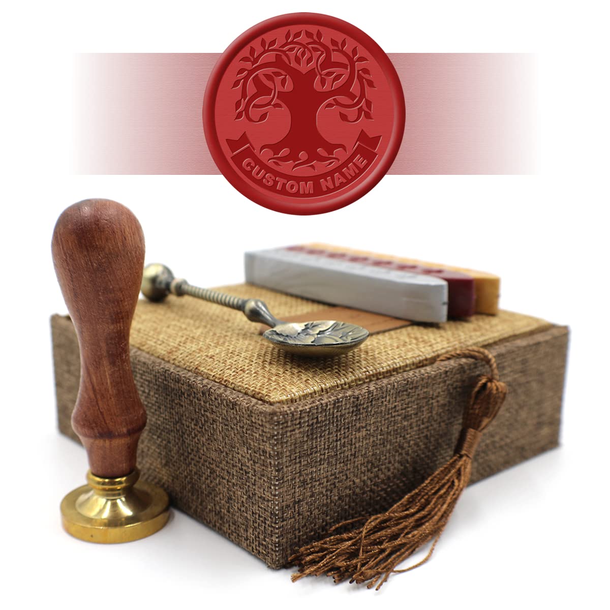 Family Crest Custom Wax Stamp Gift Set/Kit (Fleur-De-Lis)