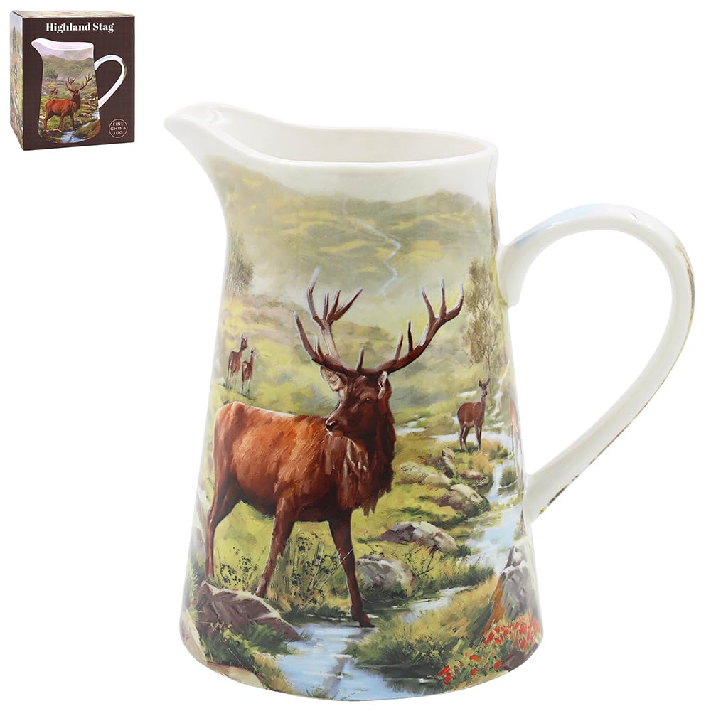 The Leonardo Collection Stag Jug Macneil Studios for Home & Office | Stylish Cream & Milk Jug for Multiple Use in Kitchen | Ideal Ceramic or Glass Jug for Cream, Gravy & Home Décor