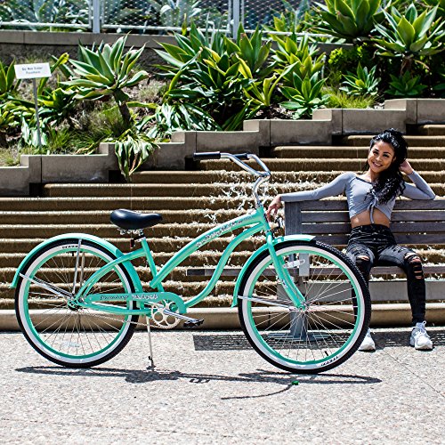 Firmstrong Bella Classic 3-Speed Beach Cruiser Bicycle, 24-Inch, Mint Green #TOP4