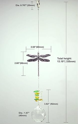 Miniatura 24 de Colgante de cristal para colgar en el jardín, diseño de prismas de cristal, ideal para decoración del hogar, regalo para mamá, amigos, abuela.