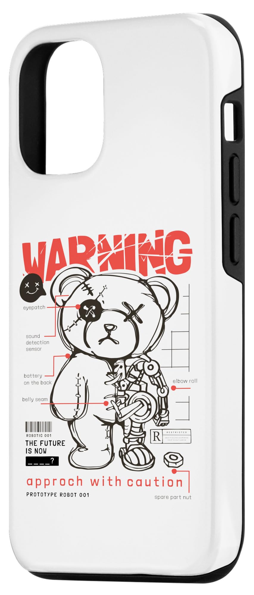 iPhone 12/12 Pro Prototype Robot Teddy Bear Funny Case - Image 2
