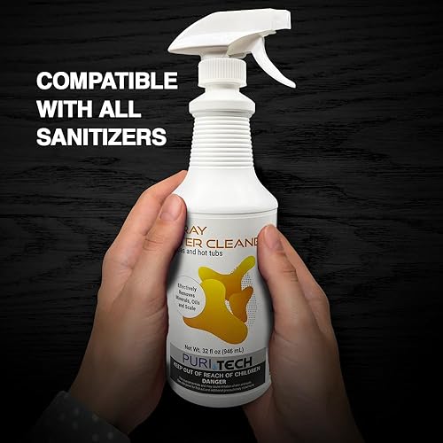 Miniatura 7 de Puri Tech Spa Spray Filter Cleaner 4 Pack Effectively Removes Minerals and Oils from Spa and Hot Tub Filter Cartridges 32oz