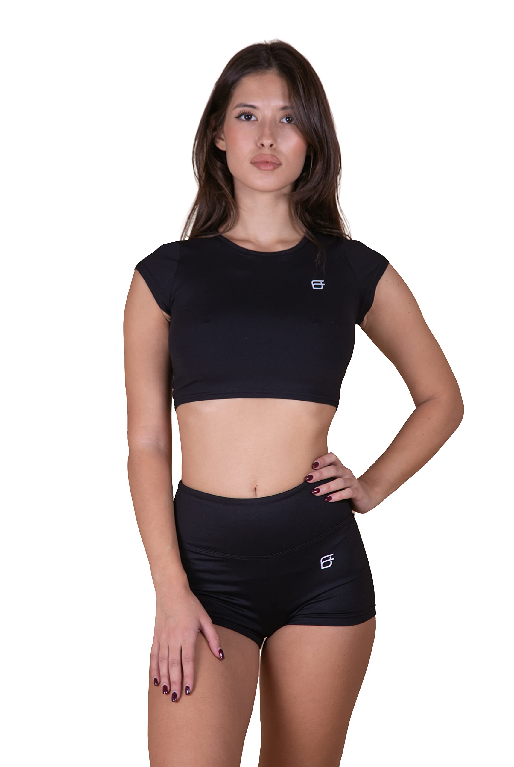 Fit ElementsSeamless Women's Yoga Set Shorts Gym Wear, Workout Fitness Clothes, Sports Tshirt and Shorts, Two Pieces Outfit, Quick Dry Breathable Activewear, TULUM