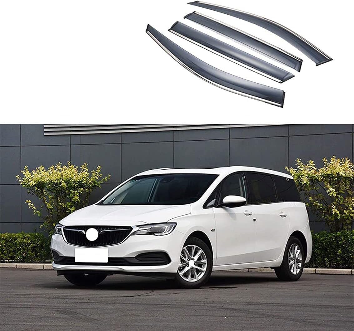 FengXH 4Pcs Smoke Tint Car Window Deflectors for Buick GL6 2017-2020